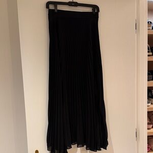Carbon38 Black Pleated Maxi Skirt